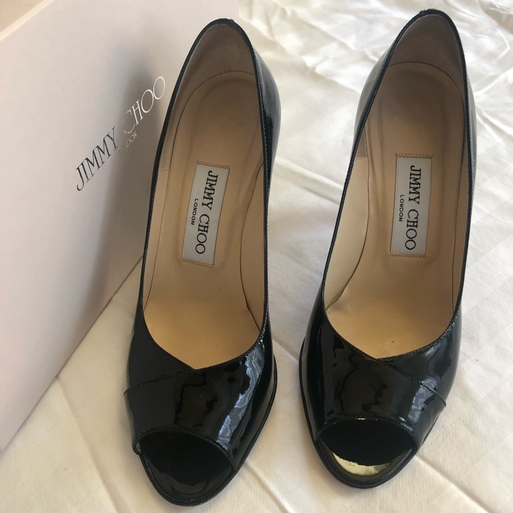 Jimmy Choo patent pumps